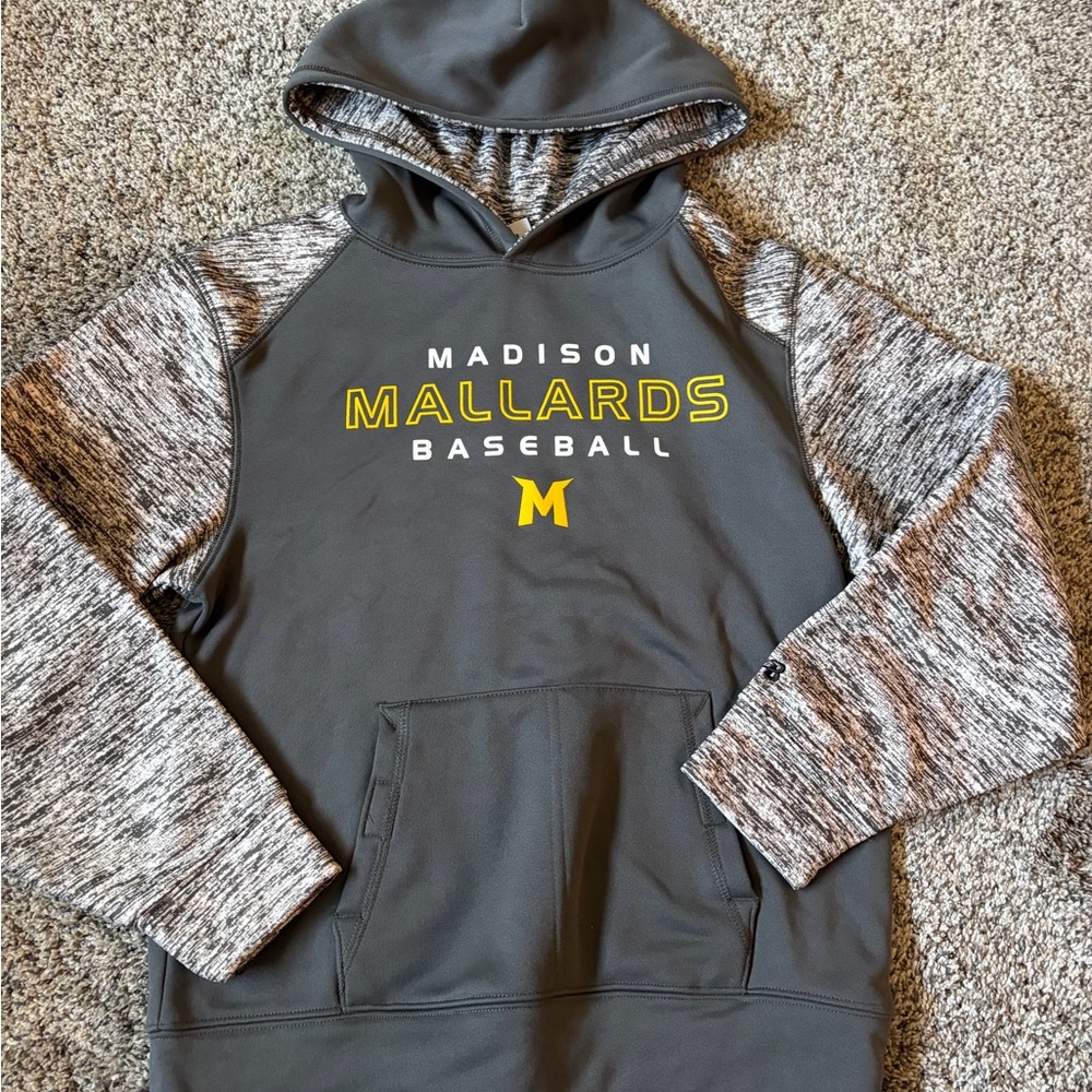 Madison Mallards Badger Sport boys youth hooded sweatshirt baseball